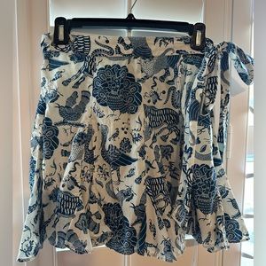 Rhode blue and white adjustable tie skirt